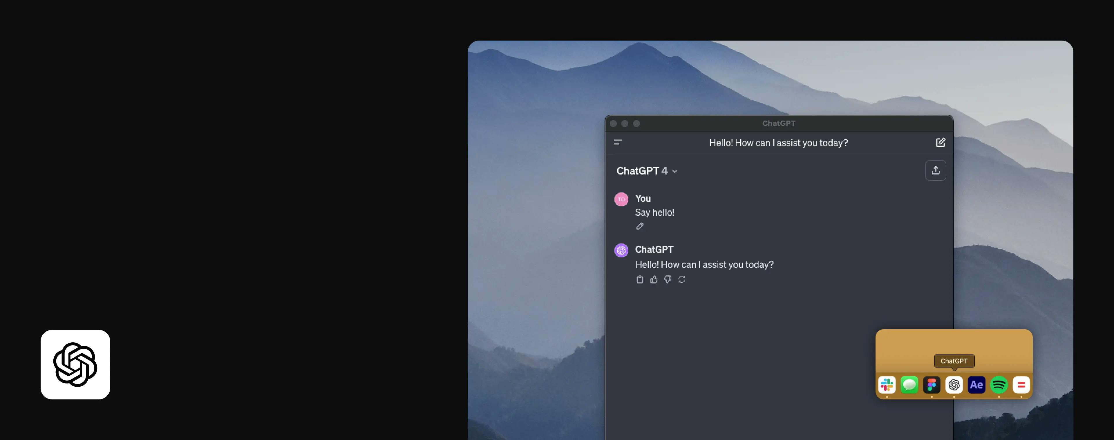ChatGPT as desktop app for mac intel and silicon