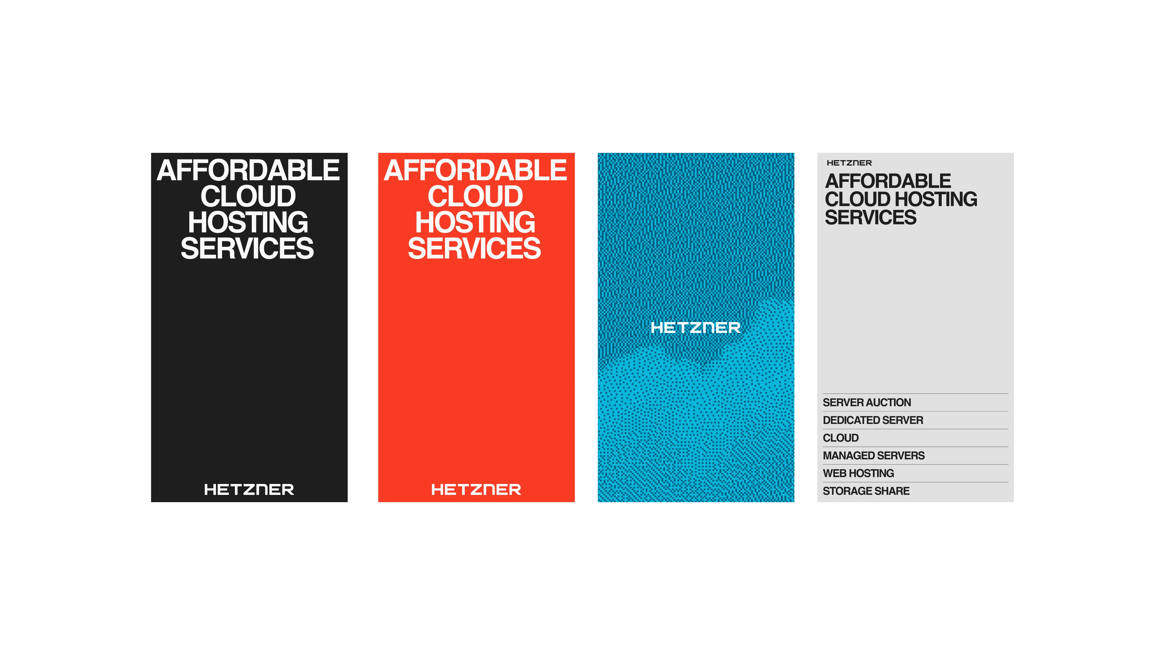 Rebranding exploration for cloud providers — Hetzner brand identity concept — 2