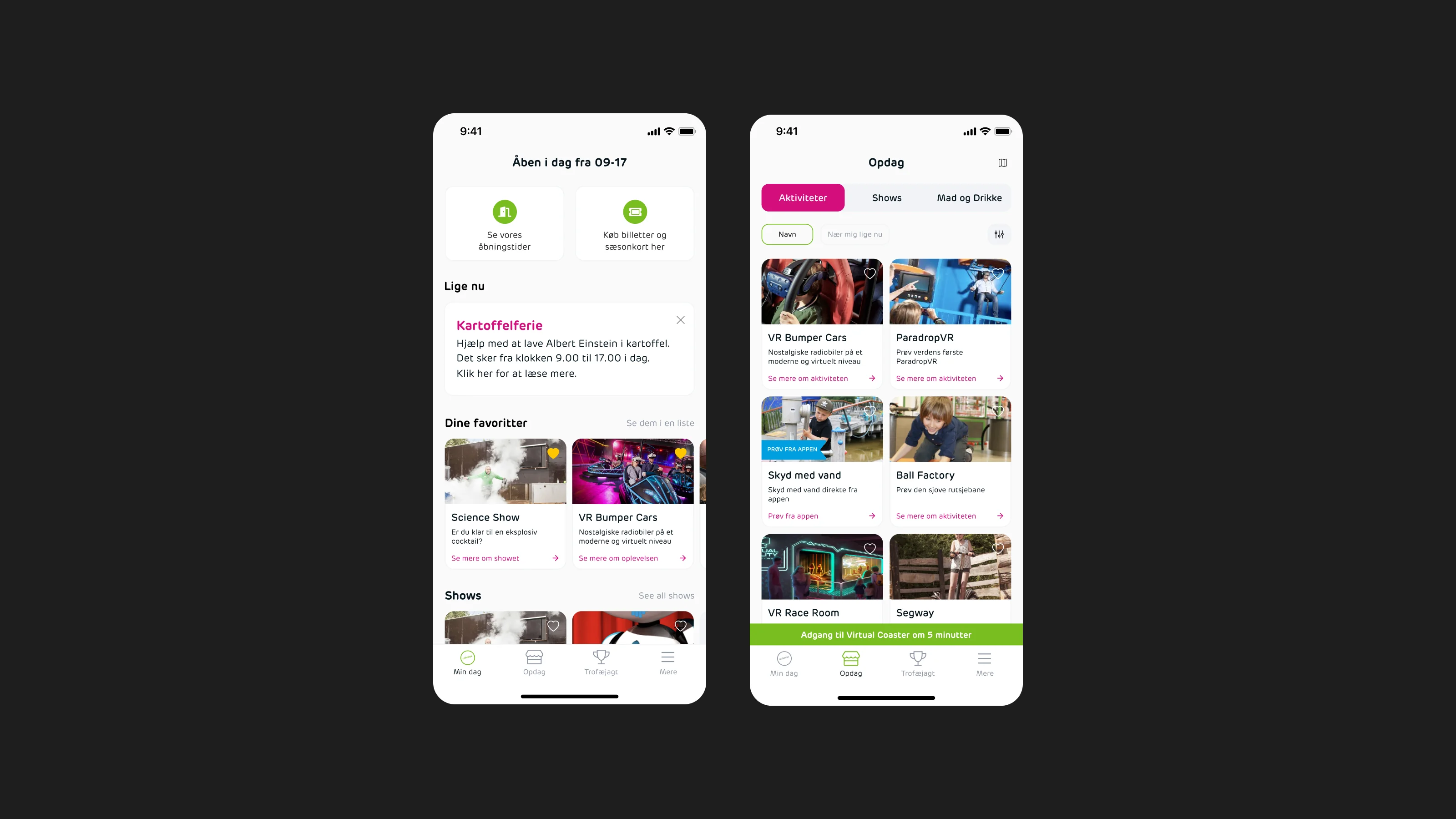Danfoss Universe iOS and Android app UI design by Tommy Jepsen — science amusement park — 1